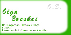 olga bocskei business card